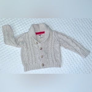 Baby B’gosh Infant Boys Knit Button Down Dress Wool Sweater Beige Size 9 months